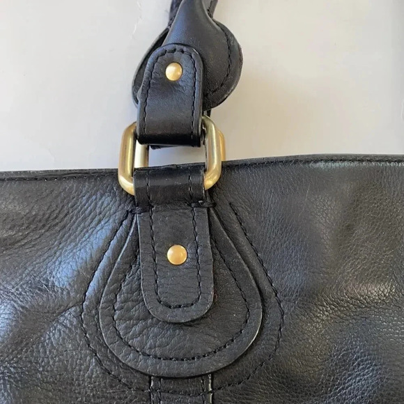 ROLFS vintage shoulder bag. Black Pebbled Soft Genuine Cowhide Leather, 12 X 14” - Picture 4 of 13